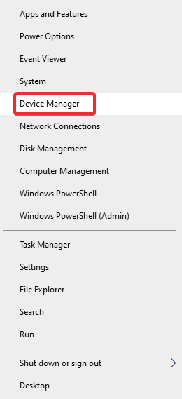 Click on the Task Bar and Click Device manager