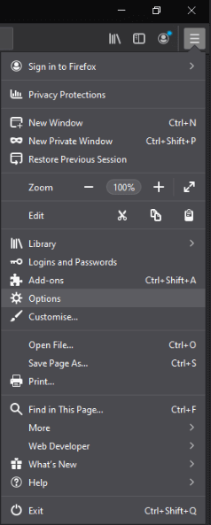 Firefox Proxy Settings
