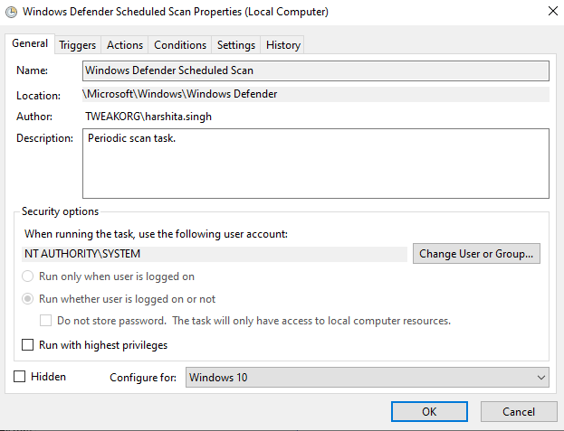 Run with highest privileges
