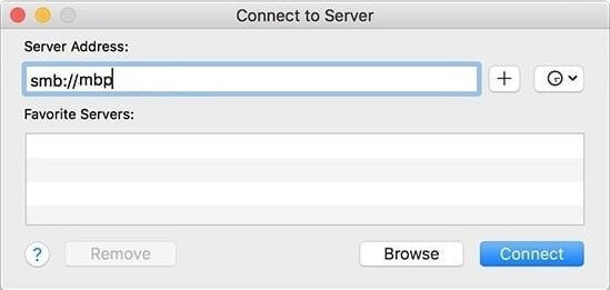 SMB Server Address
