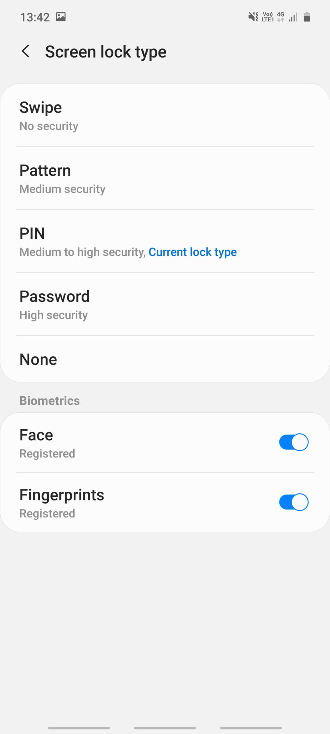 Screen lock type