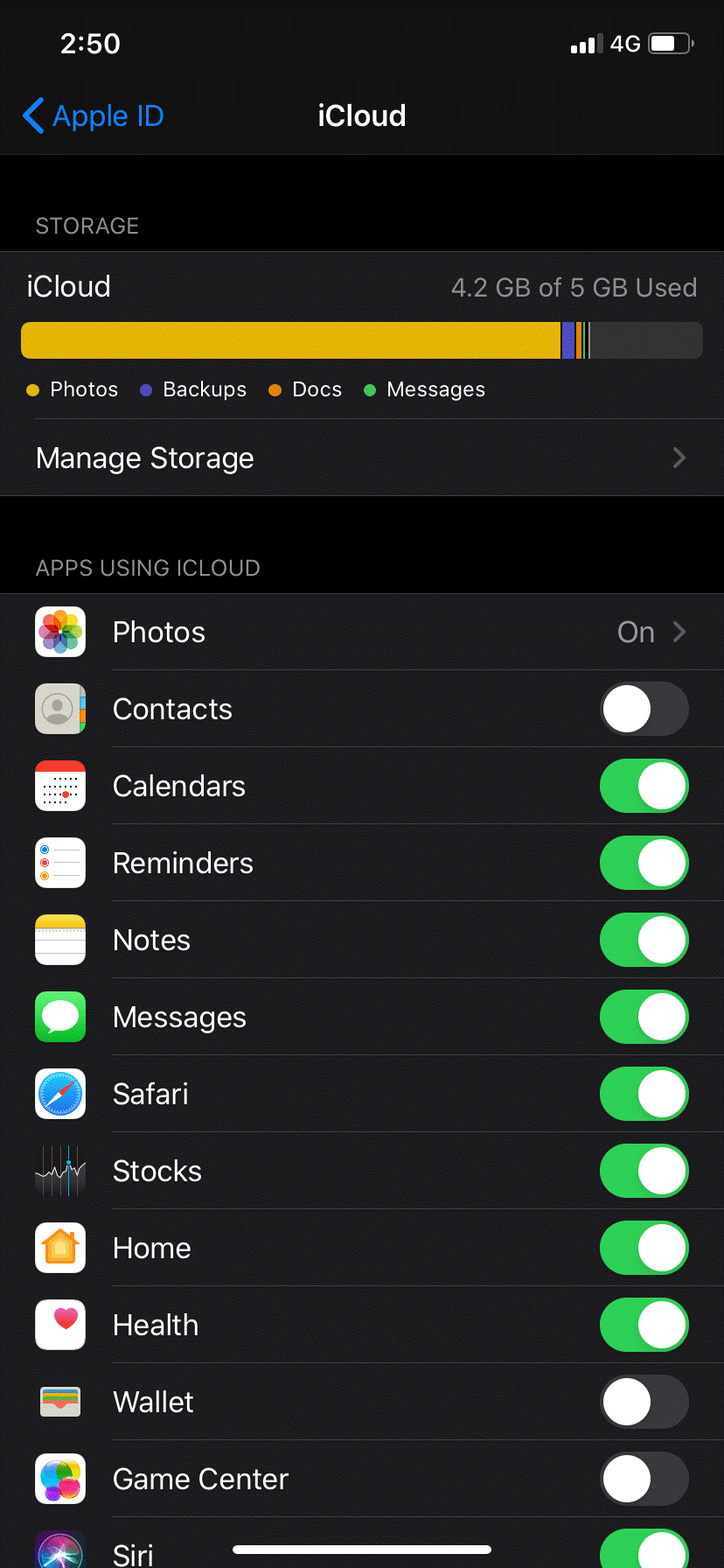 Toggle on Message