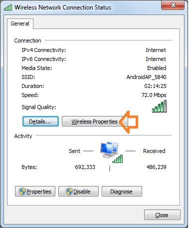 Wireless Network Connection Status