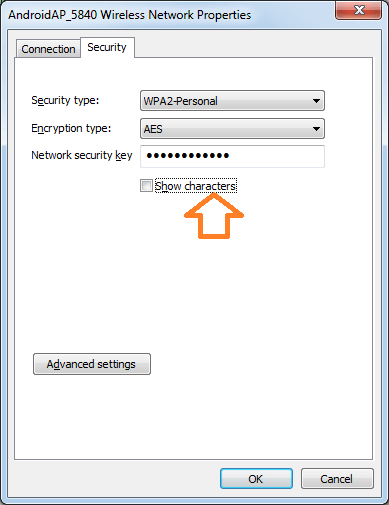 Wireless Network Properties window