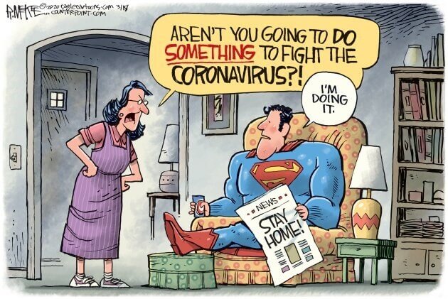 Superman accepts social distancing