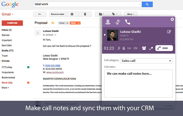 Call from Chrome Browser
