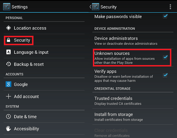 Change the Android settings to install the App from unknown sources.