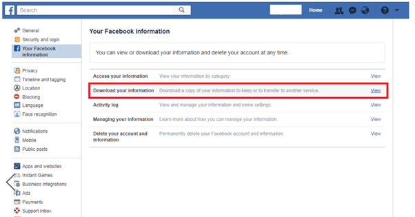 Download Your Information From Facebook
