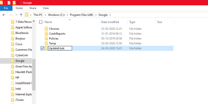 File explorer