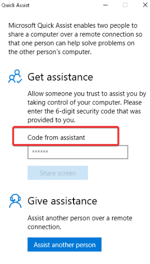 Get Assistance and Give Assistance
