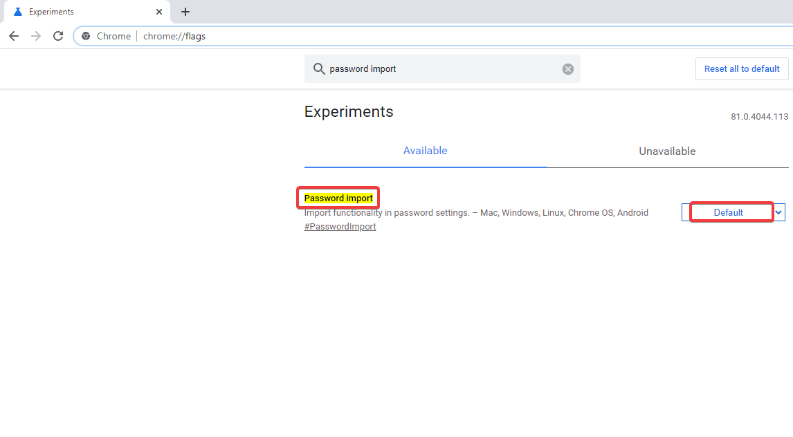 Import Passwords to Chrome