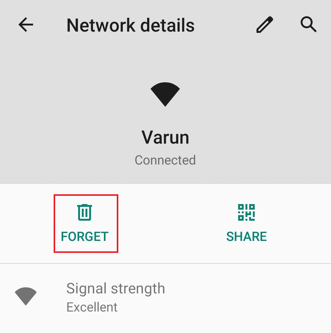 Network details