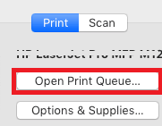 Open Print Queue