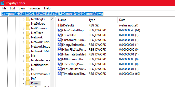 Registry Editor