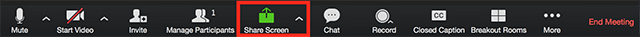 Screen Share option on Bar