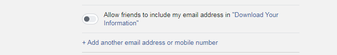 Add another Email and phone number