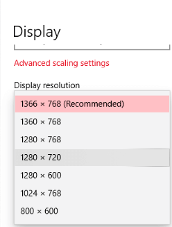 Advance display