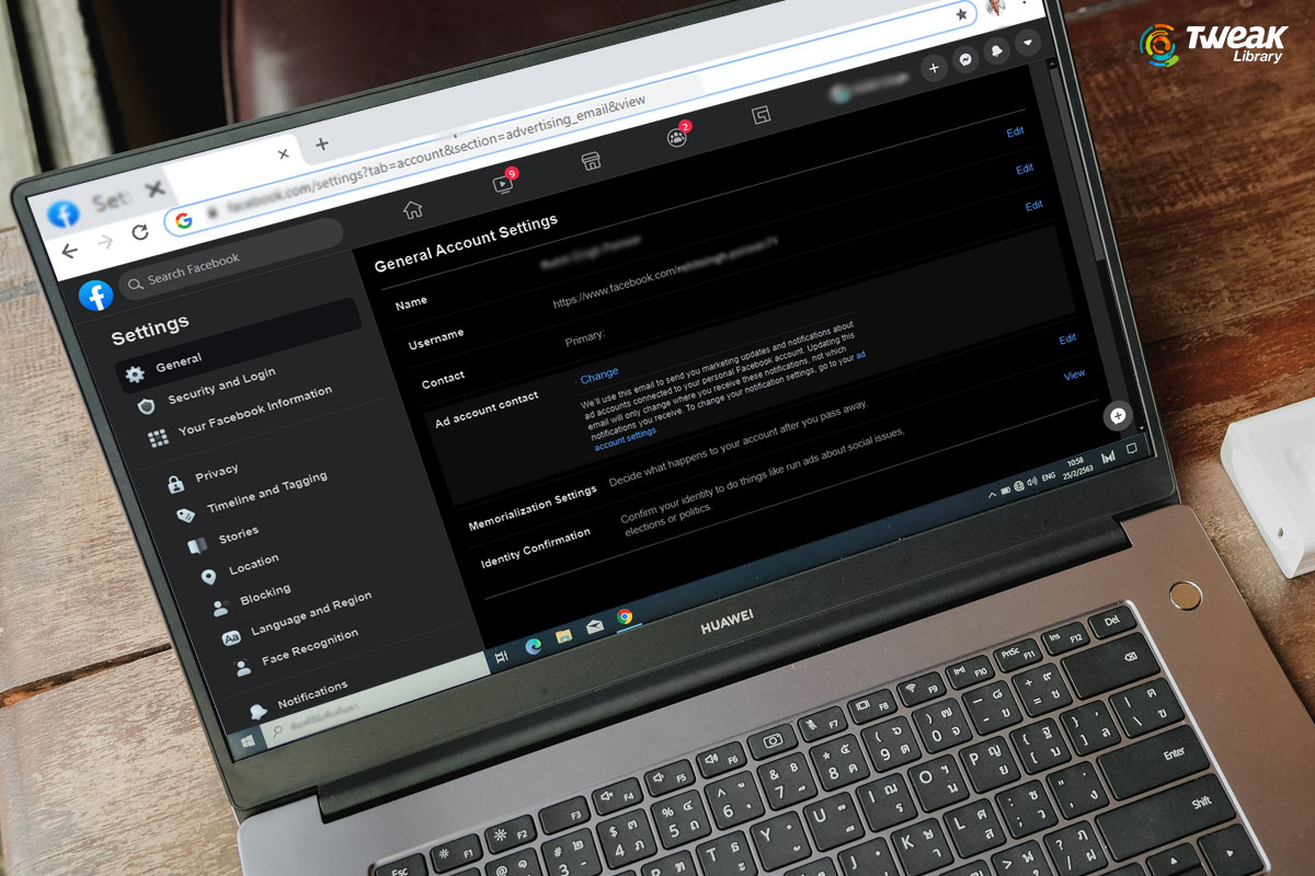 Change Email Address of Facebook
