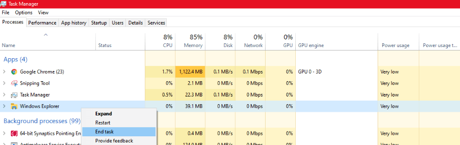 Check Windows Explorer