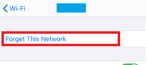 Click on Forget this wi-fi network