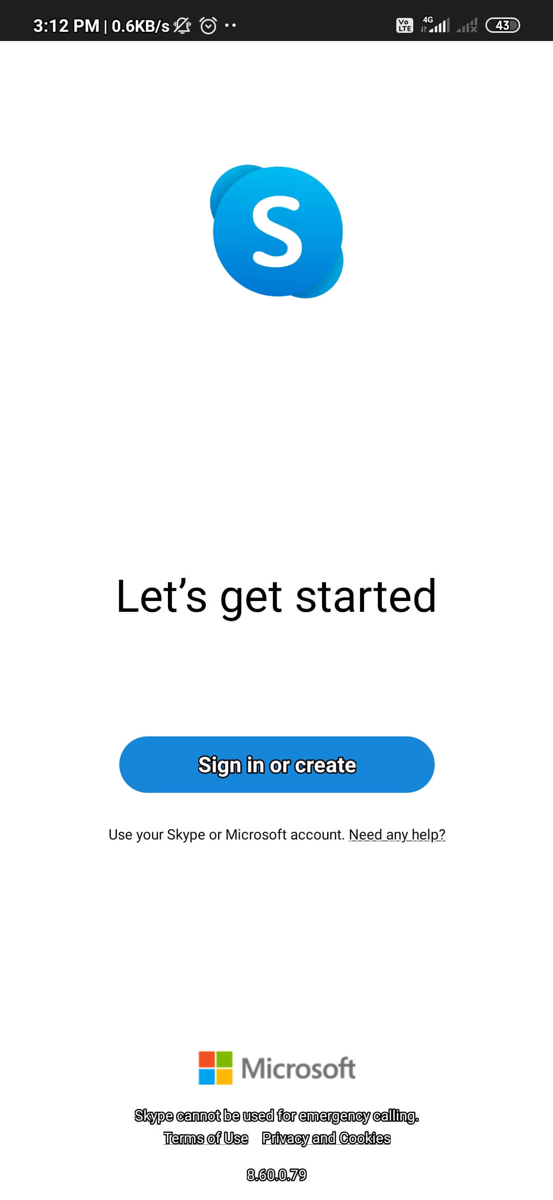 Launch skype on phone
