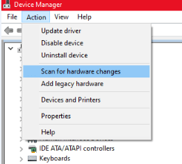 Scan For Hardware Changes