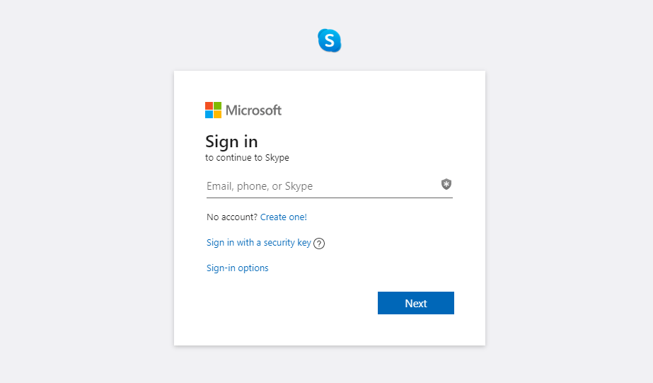 Skype WebPage