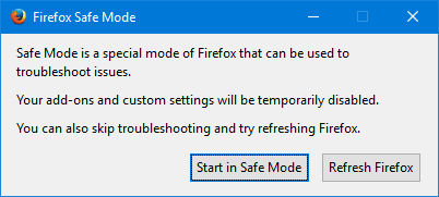 Start in Safe Mode