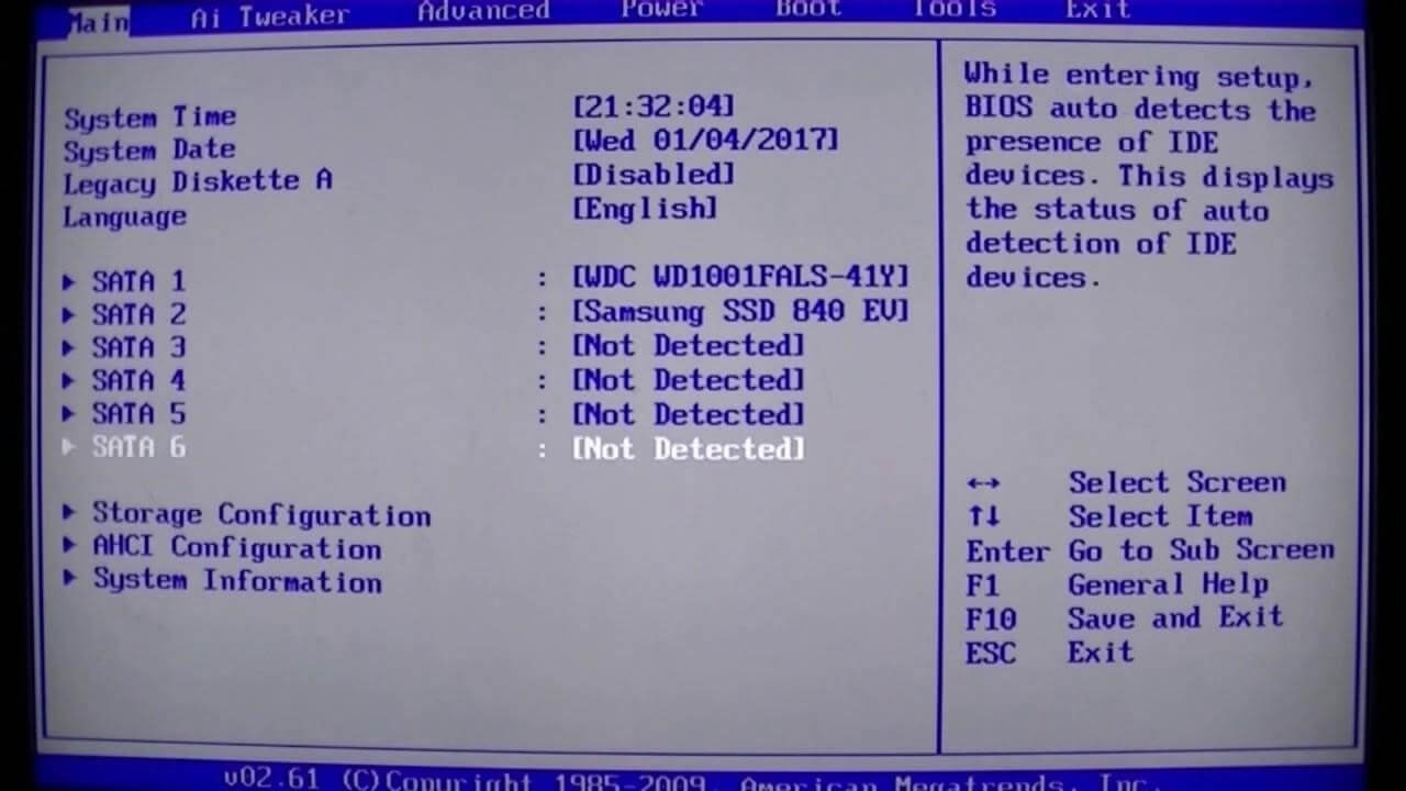 Through BIOS