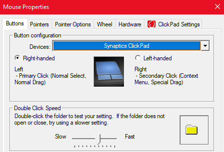 adjust the pointer speed