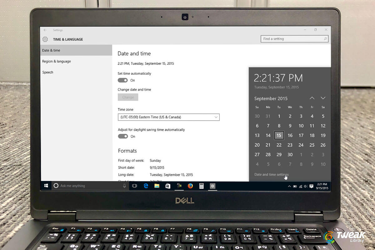 Change Date and Time in Windows 10