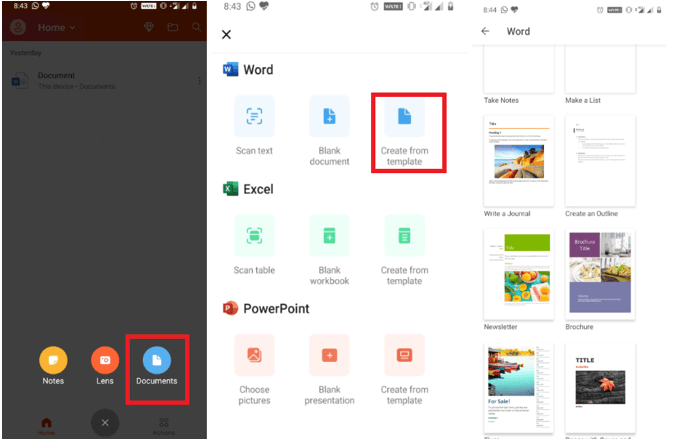 document ms office app