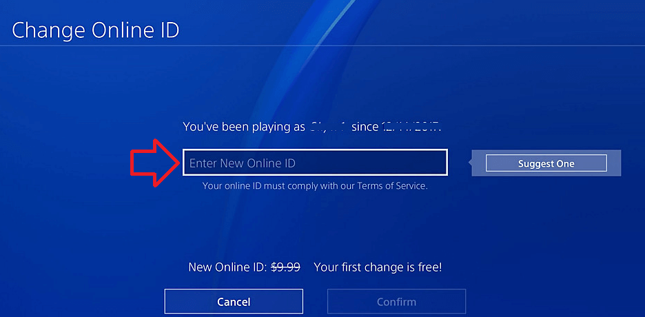 Change Online ID on PS4 to change PSN Name