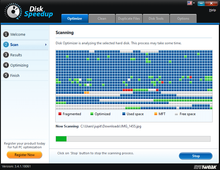 Disk Speedup scanning process