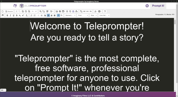 Imaginary Teleprompter