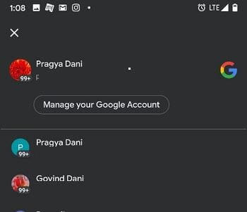 Manage gmail account
