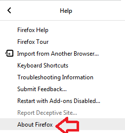 Select About Firefox