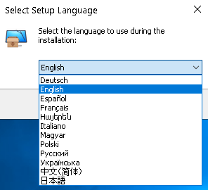 Select Setup language- CleanMyPc