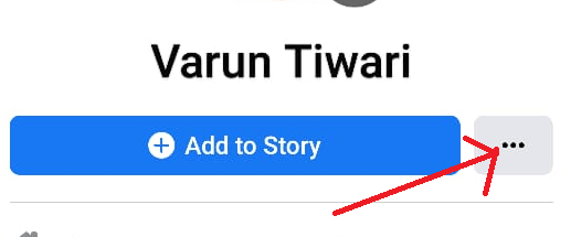 Tap on Add to Story Button on Facebook Profile
