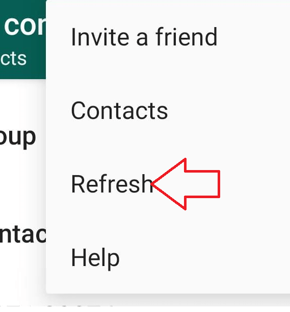 Tap on the refresh button of Whatsapp