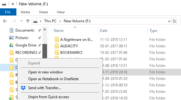 Unpinning A Folder From Quick Access In Windows