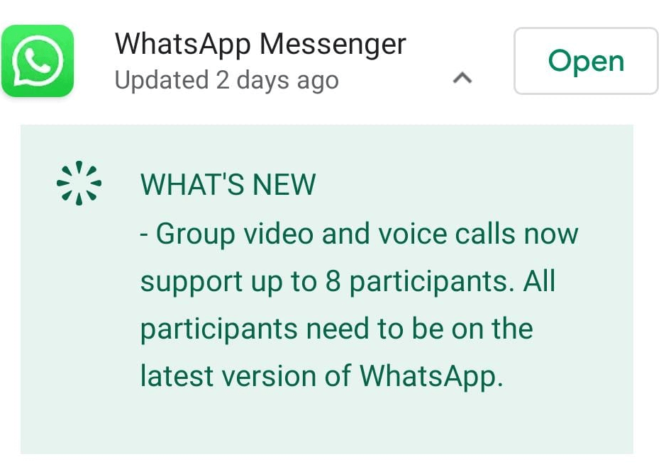 Update Whatsapp Messenger
