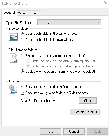 Windows 10 Quick Access Be Disabled