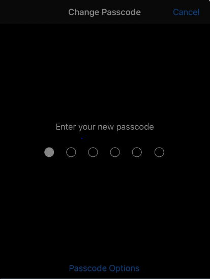 change iPhone Passcode