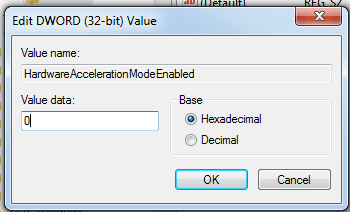 click the value and assign 0