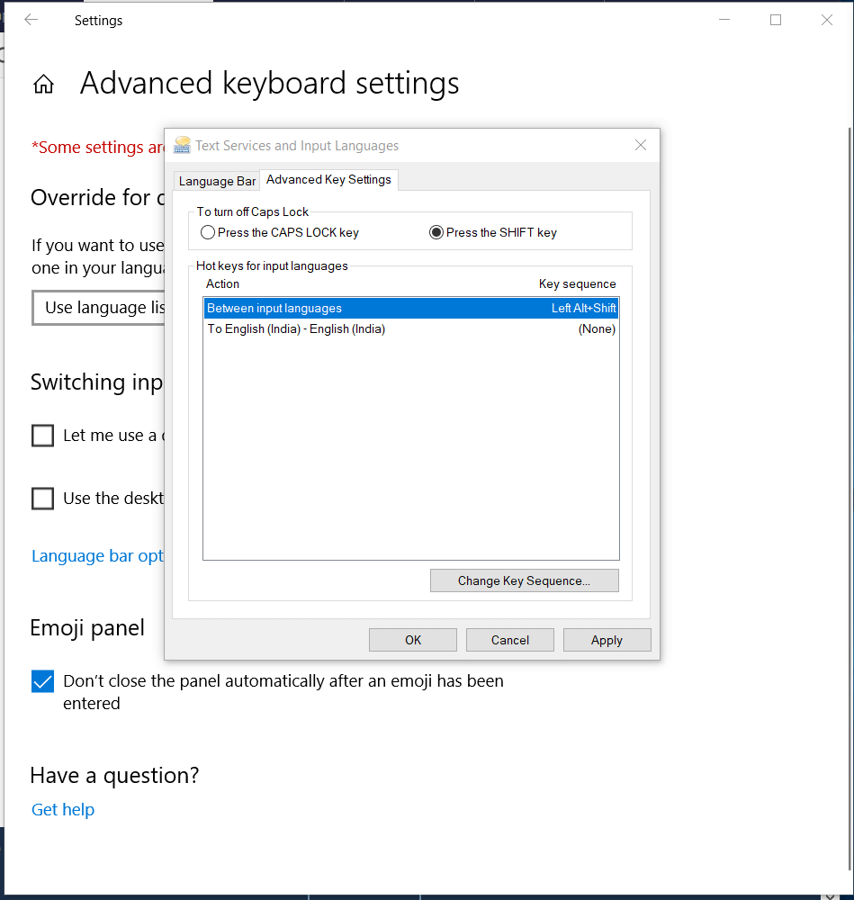 fix caps lock not working in Windows 10