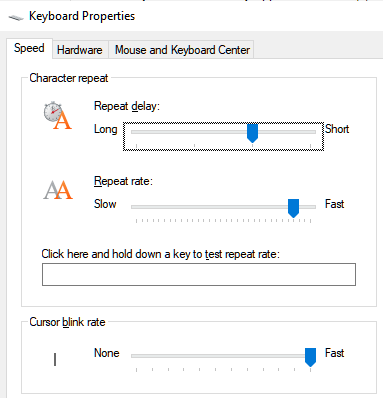 Adjust Repeat Rate