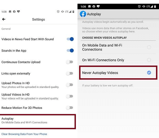 Autoplay options