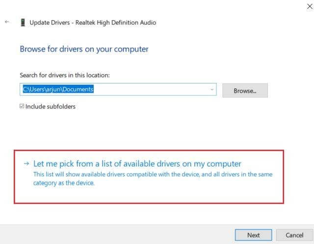 Browse my computer