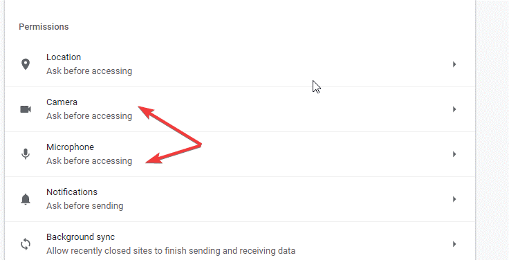 Camera and Microphone